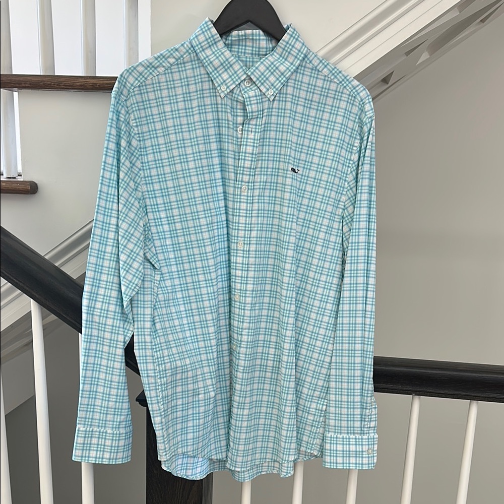 Light Blue and White Whale Shirt